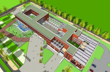 SketchUp School Model: Modern International Exchange Center and Educational Building for College Students-BIM WORLD