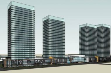 SketchUp Complex Model: Modern High-Rise Residential, Commercial Podium, and Office Design-BIM WORLD