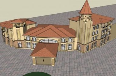 SketchUp Business Model: Multi-Story Commercial Club in Spanish Classical Style-BIM WORLD