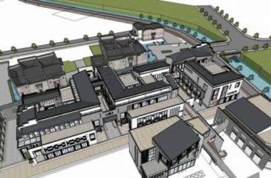 SketchUp Business Model: Mount Huangshan International Liyang Old Street – A Multi-Story Chinese-Style Commercial Hub-BIM WORLD