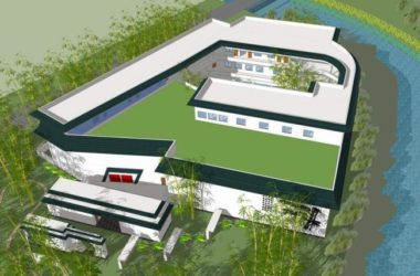 Multi-Story Cultural Center and Library in New Chinese Style | SketchUp Model-BIM WORLD