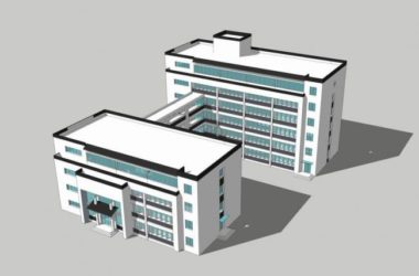 SketchUp Multi-Story Office Building Model | Modern Chinese Design with Huizhou Influence-BIM WORLD