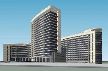 SketchUp Model of Liuzhou Traditional Chinese Medicine Hospital: Modern Multi-Story Medical Complex-BIM WORLD