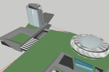 Modern Multi-Story Gymnasium Model | Zhoushan Putuo Sports Center in SketchUp-BIM WORLD