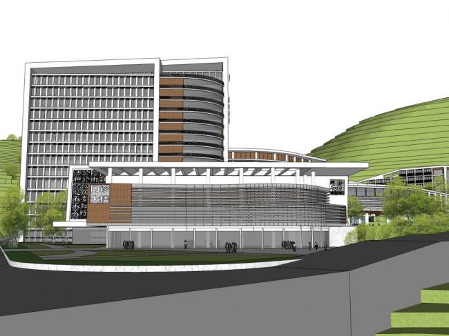 Modern Multi-Story High-Rise Hybrid Hospital Model in SketchUp
