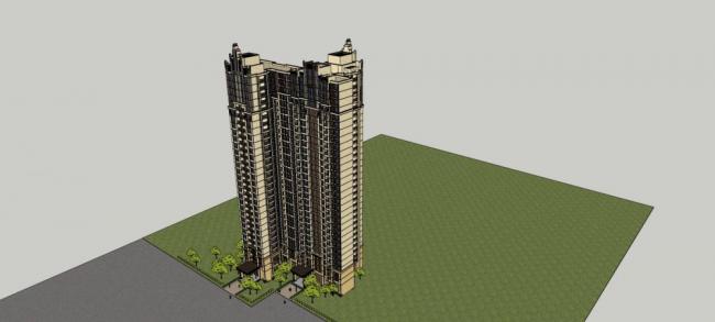 SketchUp Residential Models: Neoclassical High-Rise Apartment Buildings