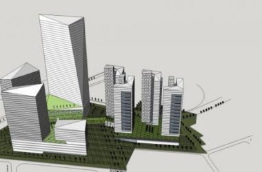 SketchUp Complex Model: Shenzhen Xiasha Jingji Super High-Rise Office, Hotel, Residential, Mall, and Commercial Complex in Modern Style-BIM WORLD