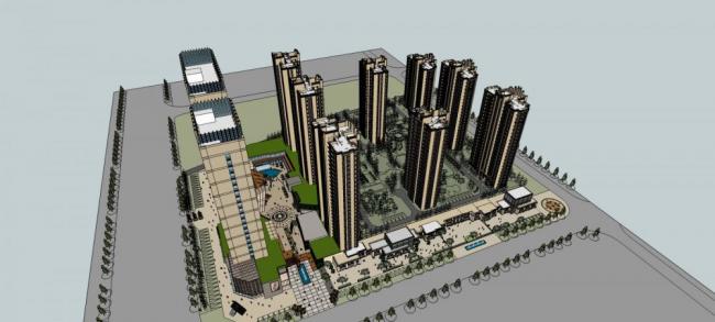 SketchUp Residential Models: High-Rise Buildings, Mixed-Use Communities, and Neoclassical Designs