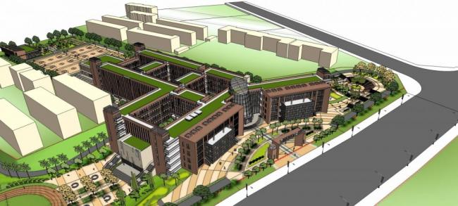Xihang Elementary School: Modern Multi-Story Educational Building SketchUp Model