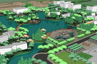 Modern University Campus Landscape Model in SketchUp: Educational Architecture and Planning-BIM WORLD
