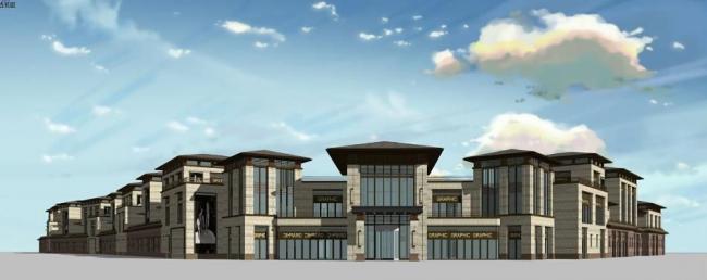 SketchUp Business Model: Multi-Story Tianjie Commercial Building in European Neoclassical Style