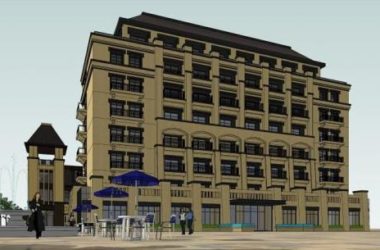 SketchUp Business Model: Multi-Story Mediterranean European-Style Commercial and Leisure Building in Spain-BIM WORLD