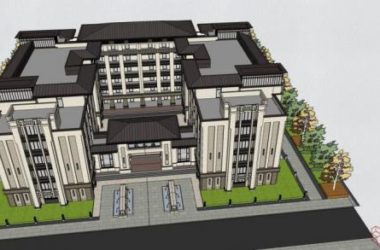 Wright-Style Multi-Story School Building Model | Classical Educational Architecture in SketchUp-BIM WORLD