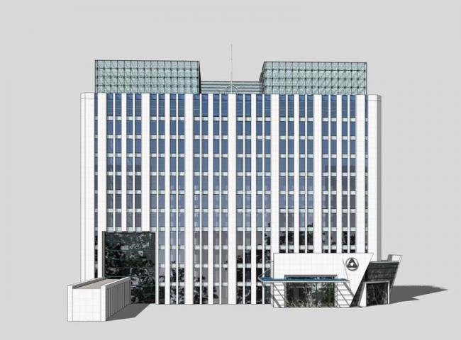 Modern High-Rise Administrative Office Building | SketchUp Office Model