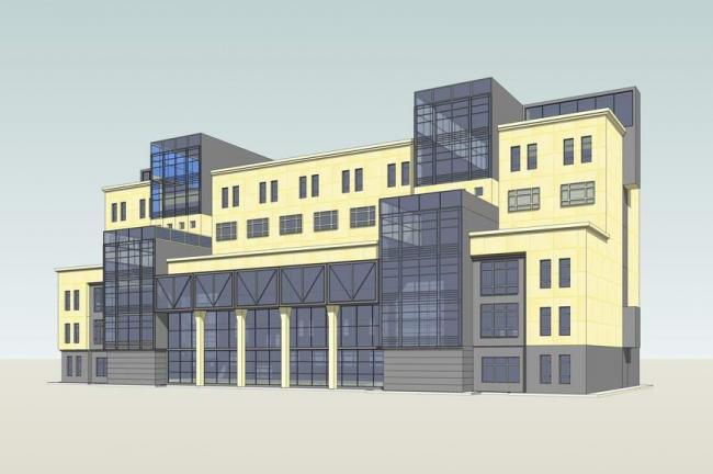 Sketchu Industrial Building: Modern Multi-Story Factory and Office Space