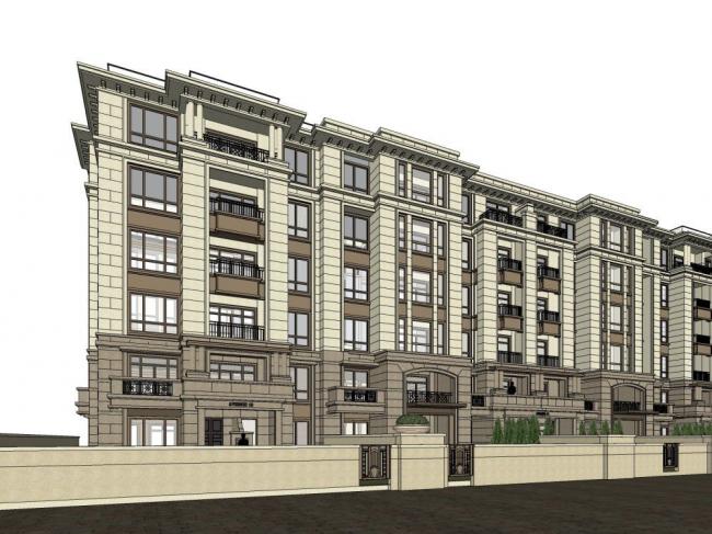 SketchUp Residential Design: Multi-Story Neoclassical Home with Garden