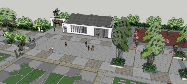 SketchUp Model: Traditional Chinese-Style Public Toilet