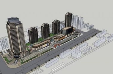 SketchUp Model of a High-Rise Neoclassical Commercial and Residential Complex-BIM WORLD