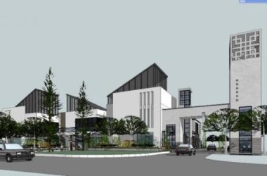 SketchUp Business Model: Multi-Story Food Street with Modern Chinese Design-BIM WORLD