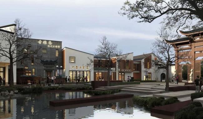SketchUp Business Model: Exploring Mount Huangshan Baishi Palace Intangible Cultural Street in Andi, Zhejiang – A Multi-Level Chinese Style Commercial Hub