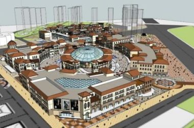 SketchUp Business Model: Multi-Story Commercial Street Featuring Haute Couture, Spanish, Mediterranean, and Classical Styles-BIM WORLD