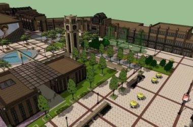 SketchUp Business Model: Multi-Story Commercial Street in Art Deco Style-BIM WORLD
