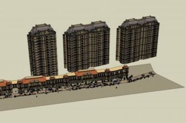 SketchUp Business Model: French-Style Commercial Streets, High-Rise Residences, and Classical Architecture-BIM WORLD
