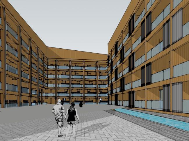Modern Multi-Story Residential Apartment Model in SketchUp