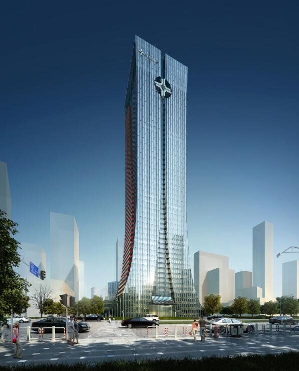 SketchUp Model of a Modern Super High-Rise Administrative Office Building