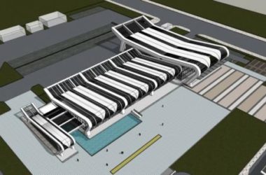 Modern Multi-Story Bus Station and Bridge Design with SketchUp Modeling-BIM WORLD