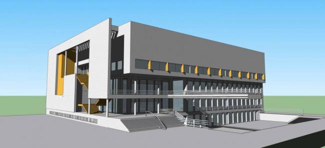 Modern Multi-Story School Canteen Design | SketchUp Model