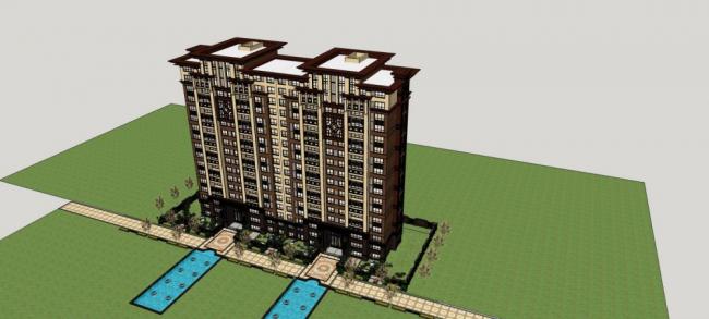 SketchUp Residential Models: Small and High-Rise Chinese-Style Apartment Buildings