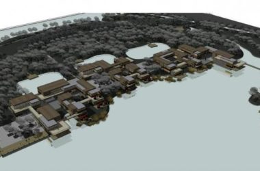 SketchUp Business Model: Multi-Story Bar Street with Modern Commercial Buildings-BIM WORLD