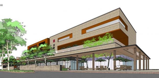 SketchUp Business Model: Vanke Suzhou Multi-Story Commercial Street in Modern Style