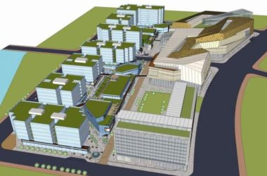 SketchUp Complex Model: Modern Multi-Story Commercial and Office Building Design-BIM WORLD