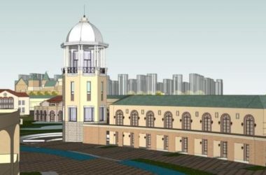 SketchUp Business Model: Multi-Story Commercial Plaza with European Classical Pedestrian Street-BIM WORLD