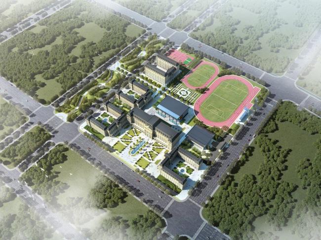 Multi-Story School Campus in French Classical Style | SketchUp Architectural Model