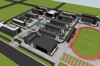 Modern Multi-Story Middle School Campus Design in SketchUp-BIM WORLD