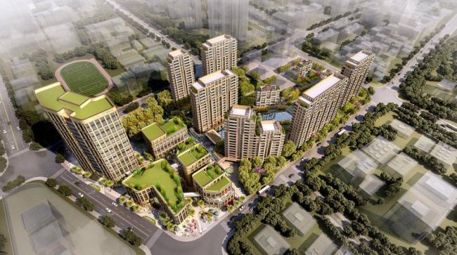 SketchUp Complex Model: Multi-Story High-Rise Mixed-Use Commercial and Residential Building in Modern Style