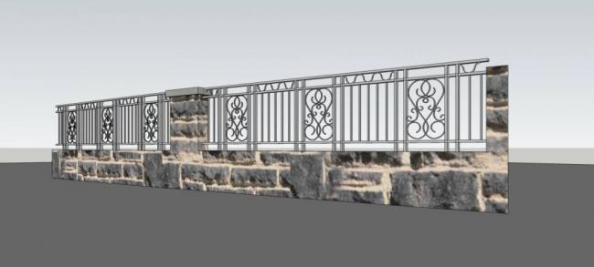 SketchUp Material Models: Wall Guardrails, Railings, and Components