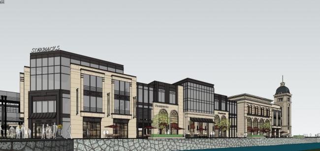 SketchUp Business Model: Multi-Story European Classical Commercial Street Design