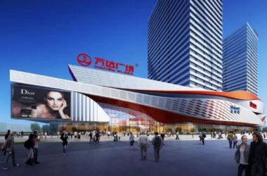 SketchUp Business Model: Modern Multi-Story Mixed-Use Commercial Building at Humen Wanda Plaza, Golden Street-BIM WORLD