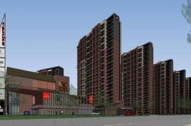 SketchUp Model of Shanghai Minhang Vanke City: High-Rise Residential and Ground-Floor Commercial Buildings-BIM WORLD