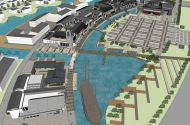 SketchUp Business Model: Multi-Story Chinese-Style Commercial Street with Landscape Design-BIM WORLD