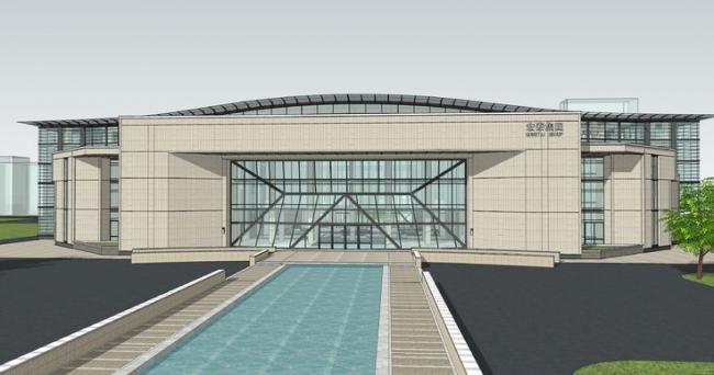 Modern Multi-Story Office Building Model in SketchUp