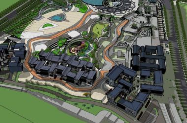 Modern Multi-Story Resort Hotel Complex 3D Model in SketchUp-BIM WORLD