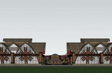 SketchUp Business Model: Multi-Story Commercial Street Inspired by Li Ethnic Style-BIM WORLD