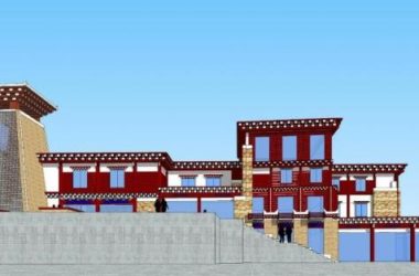 SketchUp Business Model: Multi-Story Tibetan Watchtower Featuring Ethnic Minority Design-BIM WORLD