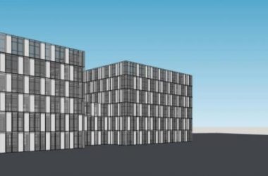 Modern Multi-Story Office Building Model in SketchUp-BIM WORLD