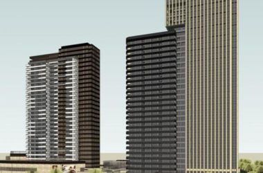 SketchUp Model of a Modern Commercial Complex with High-Rise Residential, Office Spaces, and Sunken Plaza-BIM WORLD